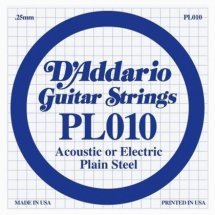 D'Addario PL010 PLain Steel 010