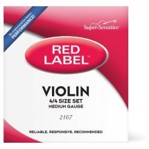 D'Addario Super Sensitive 2107 Red Label Violin String Set - 4/4 Size