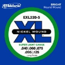 D'Addario EXL220-5 XL Super Light 5 String 40-125