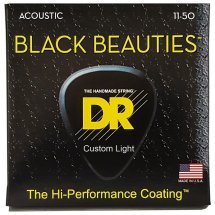 DR STRINGS BLACK BEAUTIES ACOUSTIC - CUSTOM LIGHT (11-50)