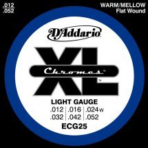 D'Addario ECG25 Steel XL Chromes Flat Wound Light 12-52