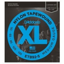 D'Addario ETB92-5 XL Nylon Tapewound 5 String Bass 50-135