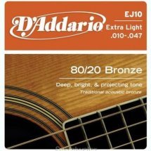 D'Addario EJ10 Bronze 80/20 Extra Light (10-47)