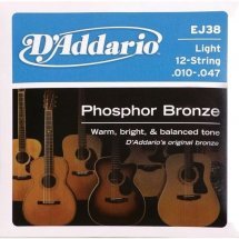 D'Addario EJ38 Phosphor Bronze Light 12-String (10-47)