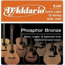 D'Addario EJ41 Phosphor Bronze Extra Light 12-String (9-45)